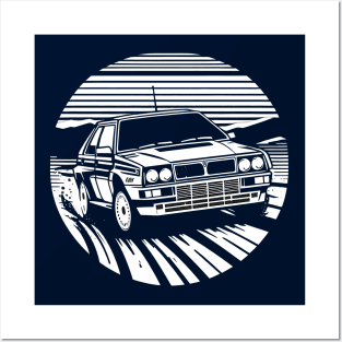 Lancia Delta Integrale Rally Car Posters and Art